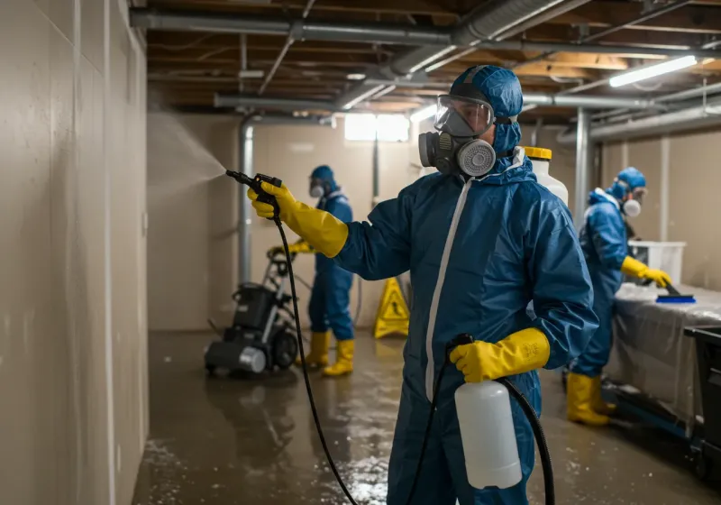 Basement Sanitization and Antimicrobial Treatment process in Huron County, OH